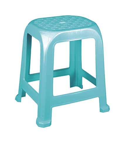 چهارپایه پلاستیکی حصیری بلند 817 آبی روشن