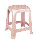 چهارپایه پلاستیکی حصیری بلند 817 صورتی