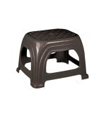 چهارپایه پلاستیکی حصیری کوتاه مدل 819 قهوه ای