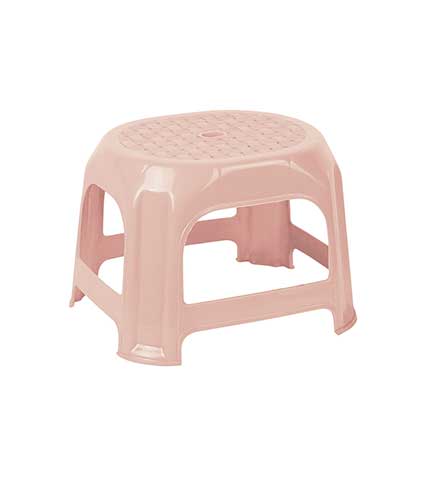 چهارپایه پلاستیکی حصیری کوتاه مدل 836 صورتی