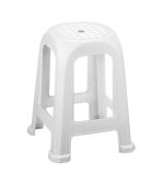 چهارپایه پلاستیکی حصیری بلند 838 سفید