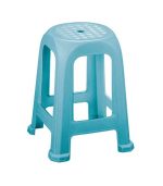 چهارپایه پلاستیکی حصیری بلند 838 آبی روشن