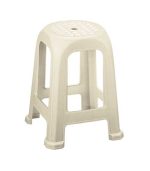 چهارپایه پلاستیکی حصیری بلند 838 شیری