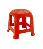 چهارپایه پلاستیکی حصیری مدل 861 قرمز