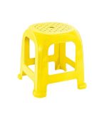 چهارپایه پلاستیکی حصیری مدل 861 زرد