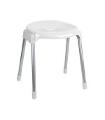 چهارپایه پلاستیکی پایه فلزی مدل 863 سفید