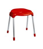 چهارپایه پلاستیکی پایه فلزی مدل 863 قرمز