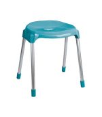 چهارپایه پلاستیکی پایه فلزی مدل 863 آبی روشن