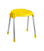 چهارپایه پلاستیکی پایه فلزی مدل 863 زرد