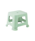 چهارپایه پلاستیکی حصیری کوتاه 865 سبز روشن