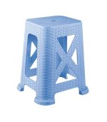 چهارپایه پلاستیکی حصیری بلند 867 آبی