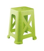 چهارپایه پلاستیکی حصیری بلند 867 سبز