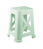 چهارپایه پلاستیکی حصیری بلند 867 سبز روشن