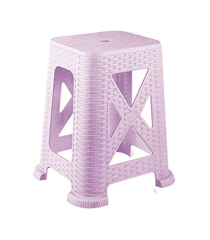 چهارپایه پلاستیکی حصیری بلند 867 بنفش