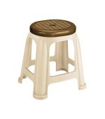 چهارپایه پلاستیکی دو رنگ بلند 917 کرم