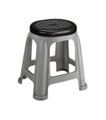 چهارپایه پلاستیکی دو رنگ بلند 917 طوسی