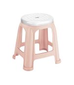 چهارپایه پلاستیکی دو رنگ بلند 917 صورتی