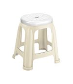 چهارپایه پلاستیکی دو رنگ بلند 917 شیری