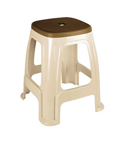 چهارپایه پلاستیکی دو رنگ 918 قهوه ای