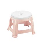 چهارپایه پلاستیکی کوتاه دو رنگ 919 صورتی