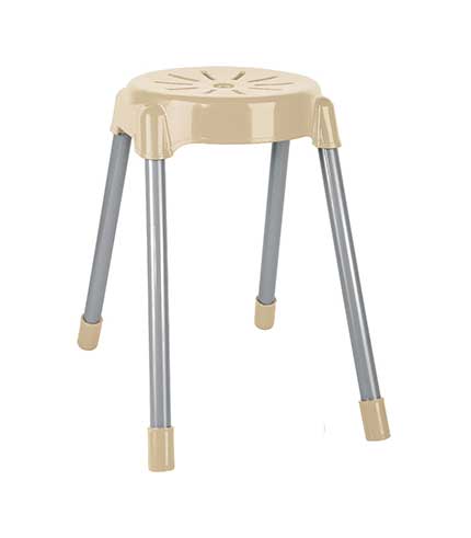 چهارپایه پلاستیکی پایه فلزی مدل 963 کرم