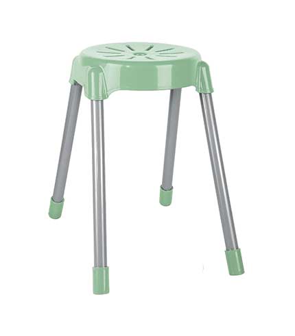 چهارپایه پلاستیکی پایه فلزی مدل 963 سبز روشن