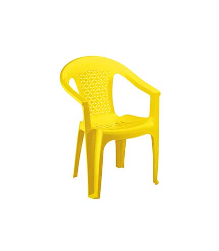 صندلی پلاستیکی دسته دار 854 زرد