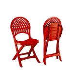 صندلی پلاستیکی تاشو 857 قرمز