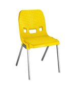 صندلی پلاستیکی پایه فلزی 881 زرد