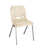 صندلی پلاستیکی پایه فلزی 881 کرم نخودی