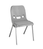 صندلی پلاستیکی پایه فلزی 881 طوسی روشن