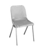 صندلی پلاستیکی پایه فلزی 882 طوسی روشن