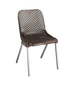 صندلی پلاستیکی پایه فلزی 882 قهوه ای