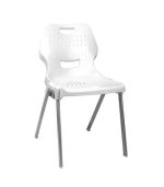صندلی پلاستیکی پایه فلزی 883 سفید