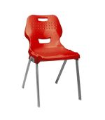 صندلی پلاستیکی پایه فلزی 883 قرمز