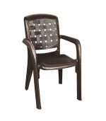 صندلی پلاستیکی دسته دار 885 قهوه ای