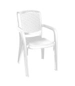 صندلی پلاستیکی دسته دار 887 سفید