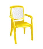 صندلی پلاستیکی دسته دار 887 زرد