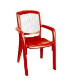صندلی پلاستیکی دسته دار 887 قرمز