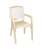 صندلی پلاستیکی دسته دار 887 کرم روشن