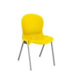 صندلی پلاستیکی پایه فلزی 980 زرد