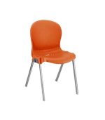 صندلی پلاستیکی پایه فلزی 980 نارنجی