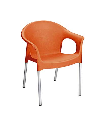 صندلی پلاستیکی پایه فلزی 990 نارنجی