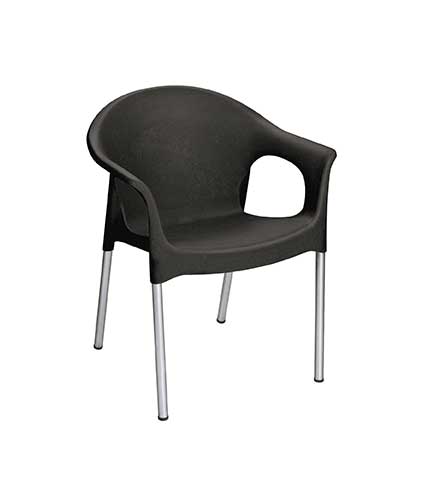 صندلی پلاستیکی پایه فلزی 990 مشکی