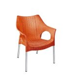 صندلی پلاستیکی پایه فلزی 991 نارنجی