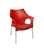 صندلی پلاستیکی پایه فلزی 991 قرمز