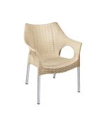 صندلی پلاستیکی پایه فلزی 991 کرم