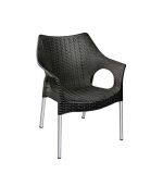 صندلی پلاستیکی پایه فلزی 991 سیاه