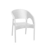 صندلی پلاستیکی دسته دار 992 سفید