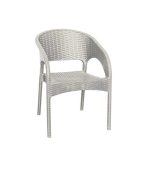 صندلی پلاستیکی دسته دار 992 طوسی روشن